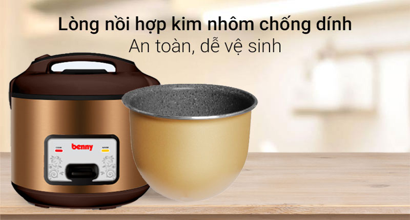 Nồi cơm điện nắp gài Benny BR-09B - Hàng chính hãng