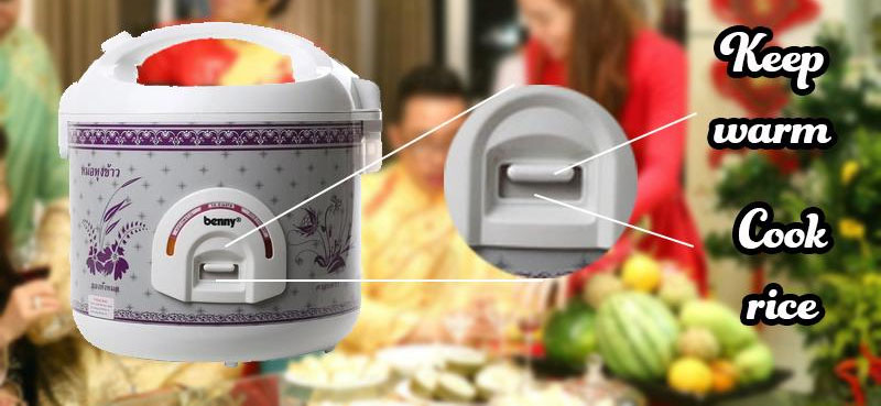 Bảng điều khiển của Nồi cơm điện nắp gài Benny BR-19TV