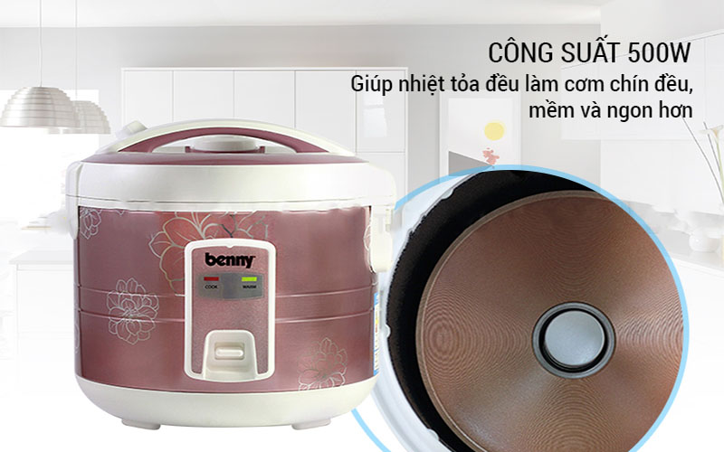 Nồi cơm điện nắp gài Benny BR-MVN12 - Hàng chính hãng