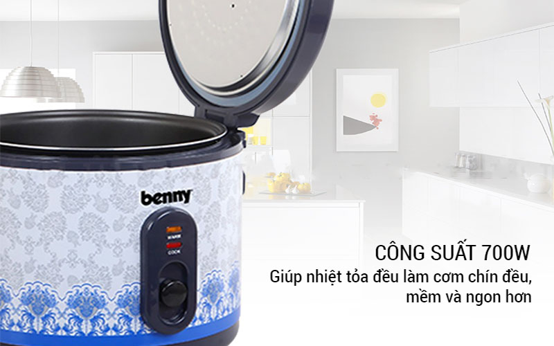 Nồi cơm điện nắp gài Benny BRMVN187 - Hàng chính hãng