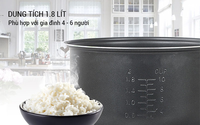 Nồi cơm điện nắp gài Benny BRMVN187 - Hàng chính hãng