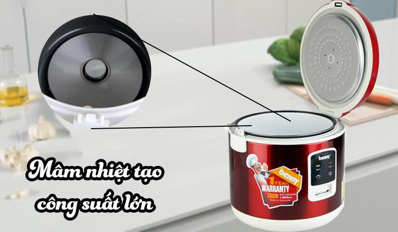 Nồi cơm điện nắp gài Benny BRMVN188 - Hàng chính hãng