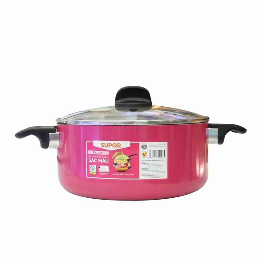 Nồi canh chống dính sắc màu Fruits Supor S08A24 - Hàng chính hãng