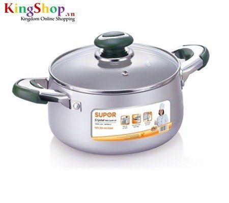 Nồi canh hợp kim nhôm oxy hóa mềm Supor Unital H07005-4 - Dung tích 3.9L - Hàng chính hãng