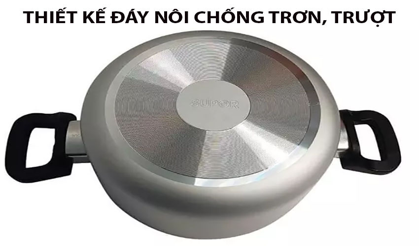 Thiết kế đáy nồi của Nồi canh nhôm oxy hóa mềm Comfort Supor S30A20