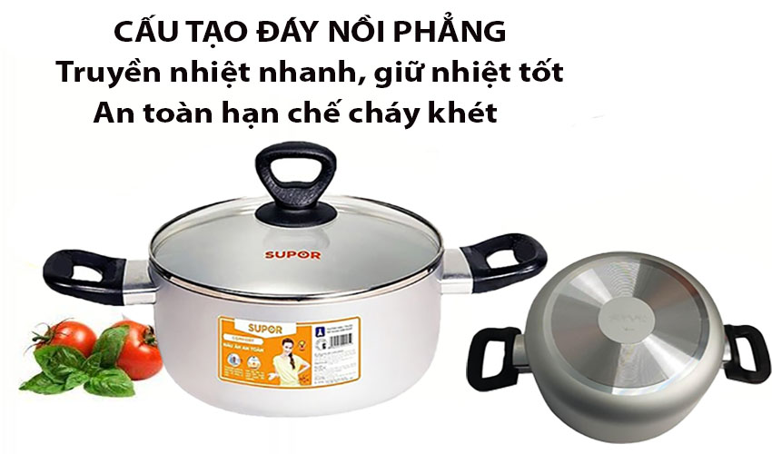 Nồi canh nhôm oxy hóa mềm Comfort Supor S30A22 - Hàng chính hãng