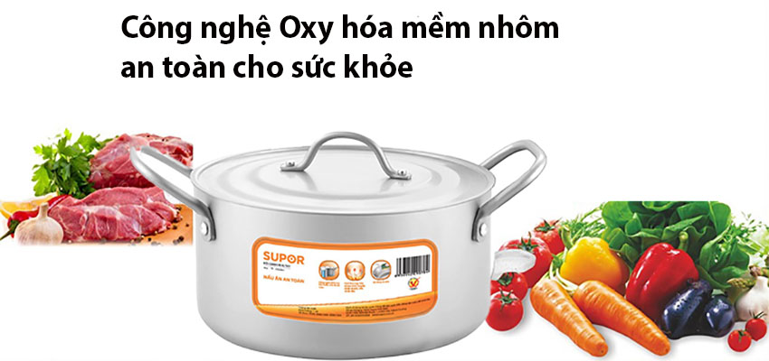 Công nghệ của Nồi canh nhôm oxy hóa mềm Healthy Supor HT08008-2 