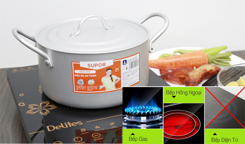 Tính năng của Nồi canh nhôm oxy hóa mềm Healthy Supor HT08008-3