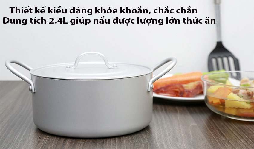 Nồi canh nhôm oxy hóa mềm Healthy Supor HT08008-1 - Hàng chính hãng