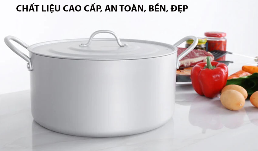 Chất liệu cấu tạo của Nồi canh nhôm oxy hóa mềm Healthy Supor HT08008-4 