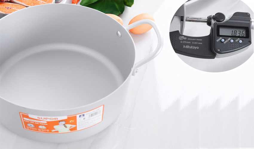 Độ dày của Nồi canh nhôm oxy hóa mềm Healthy Supor HT08008-5