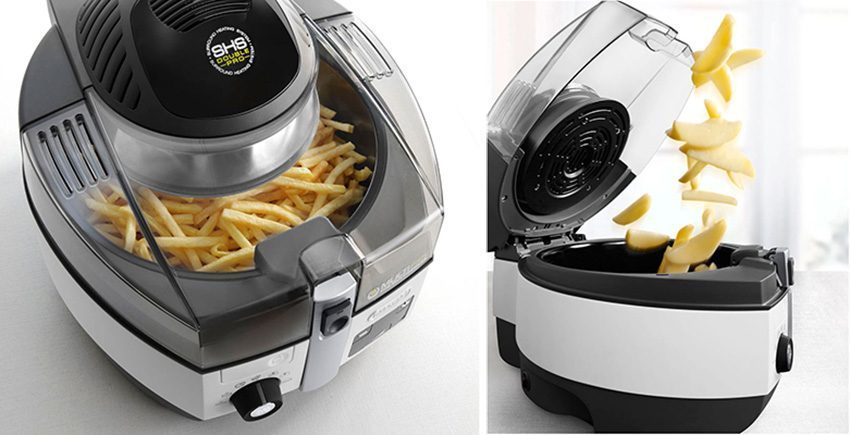 Nắp nồi trong suốt của nồi chiên đa năng DeLonghi EXTRA CHEF FH 1394-1