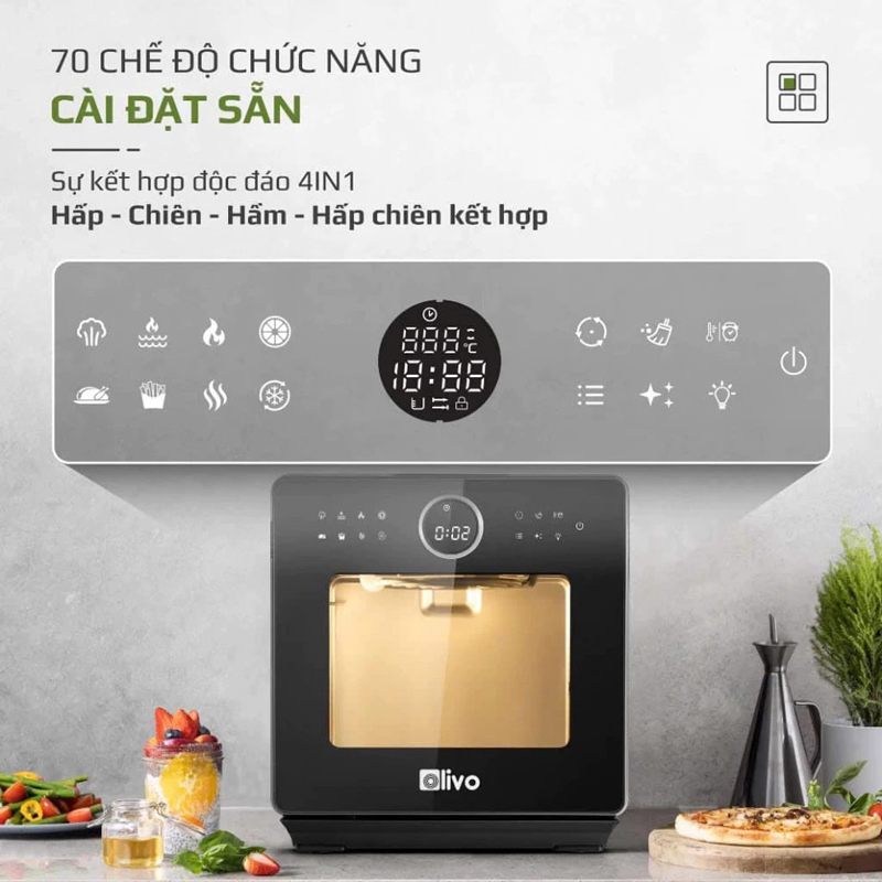 Nồi chiên hấp đa năng Olivo SF1600  - Hàng chính hãng