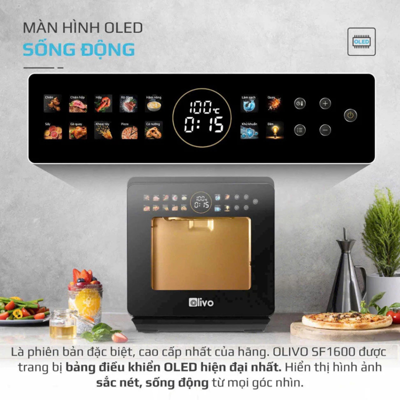 Nồi chiên hấp đa năng Olivo SF1600  - Hàng chính hãng