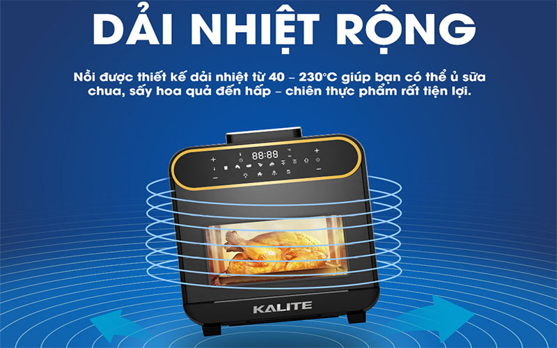 Nồi chiên hấp hơi nước Kalite Steam Pro - Hàng chính hãng