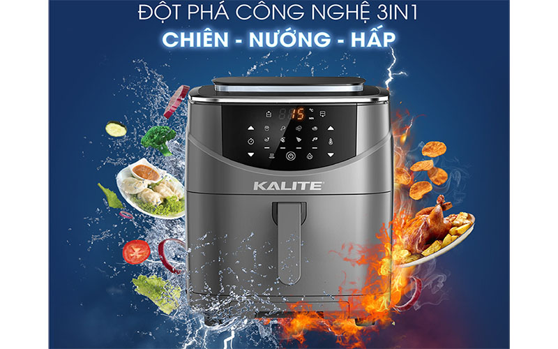 Nồi chiên không dầu Kalite Steam 7 - Hàng chính hãng