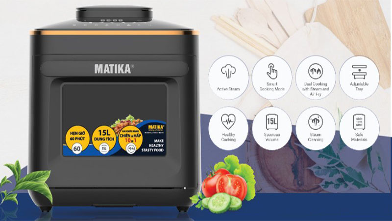 Nồi chiên hơi nước Matika MTK-9315 - Hàng chính hãng