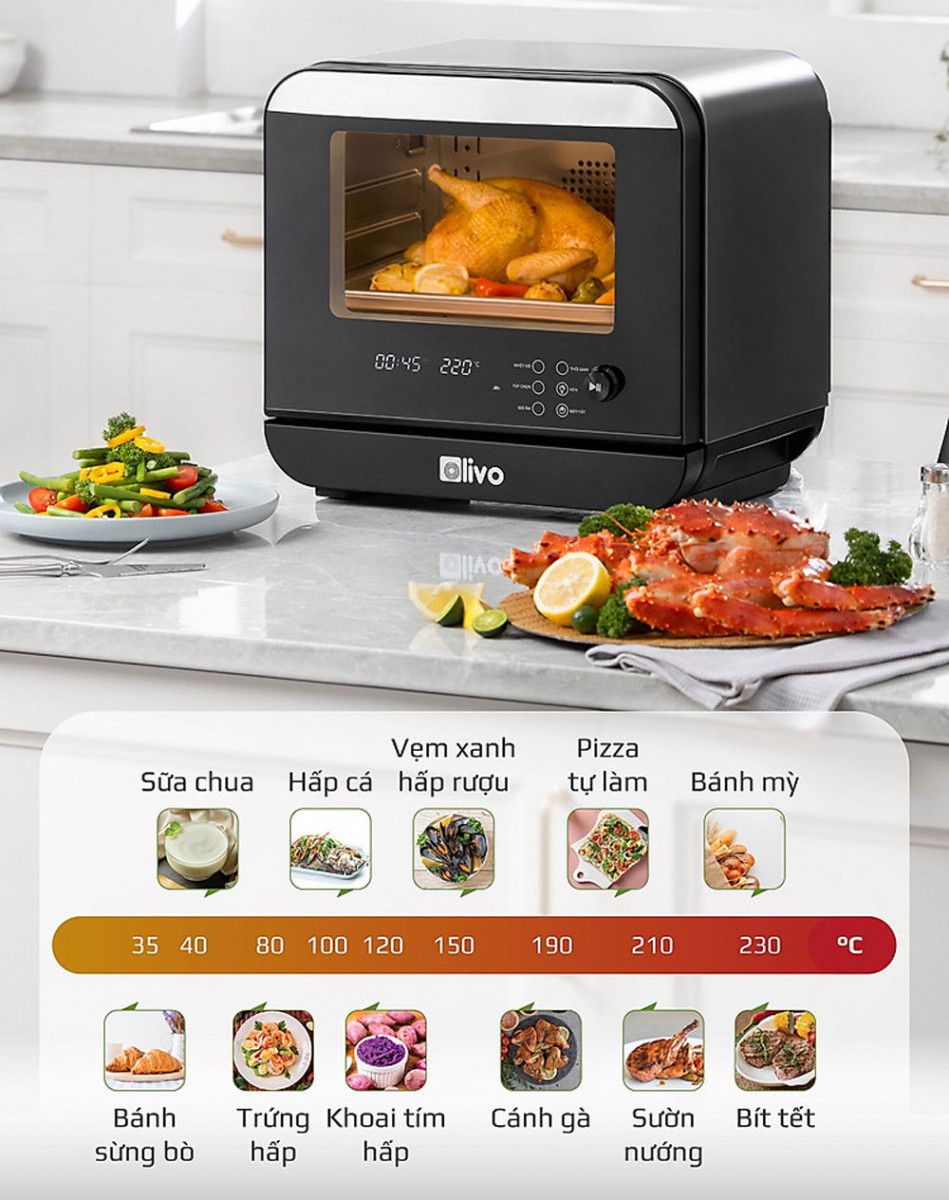 Nồi chiên hơi nước Olivo SF18 - Hàng chính hãng