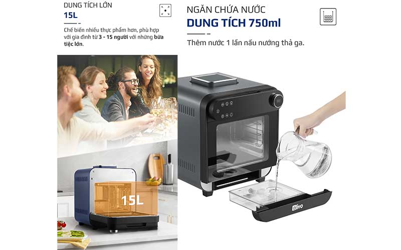 Nồi chiên hơi nước Olivo SF15 - Hàng chính hãng