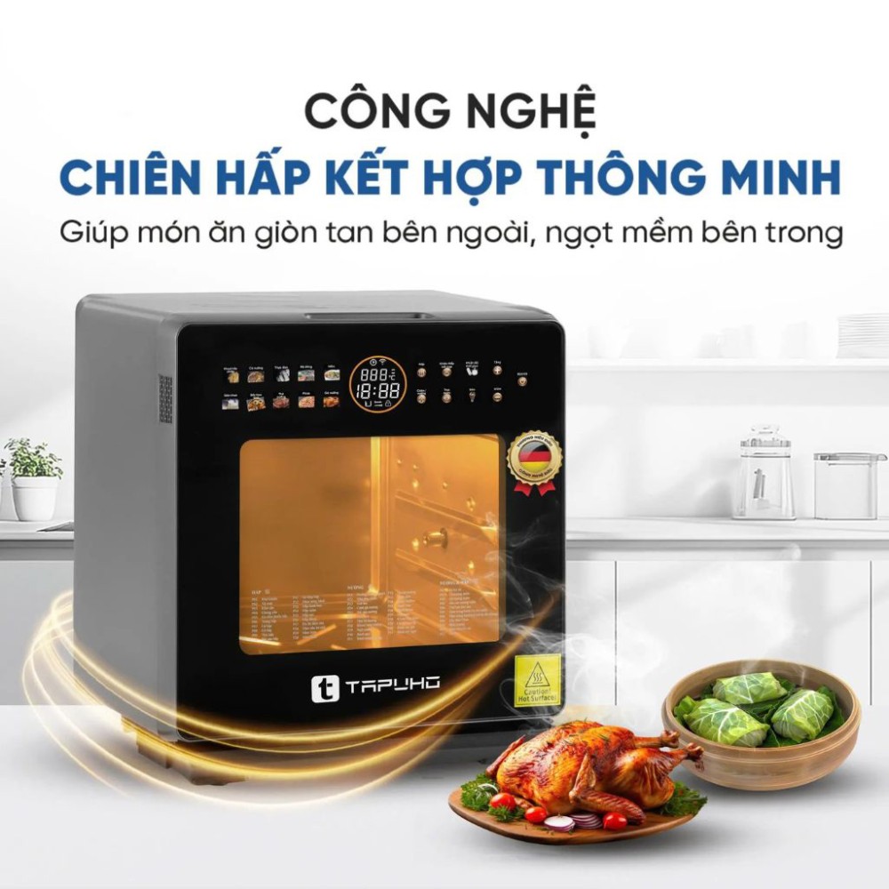 Công nghệ chiên hơi nước 2 trong 1 tiên tiến, đảm bảo sức khỏe người tiêu dùng