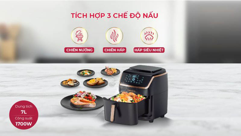 Nồi chiên hơi nước Besico BSA 7.0D - Hàng chính hãng