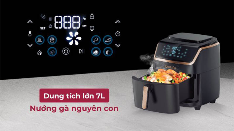 Nồi chiên hơi nước Besico BSA 7.0D - Hàng chính hãng