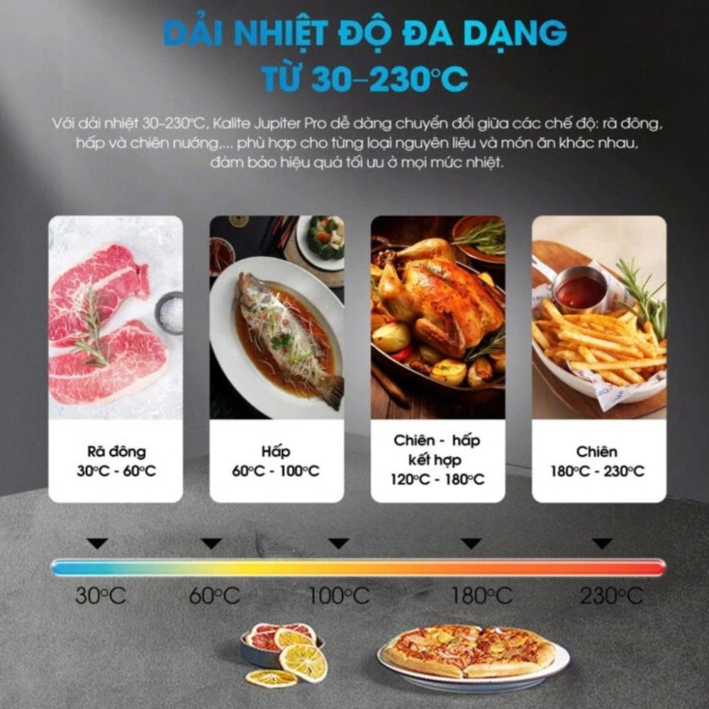 Nồi chiên hơi nước Kalite JUPITER PRO - Hàng chính hãng