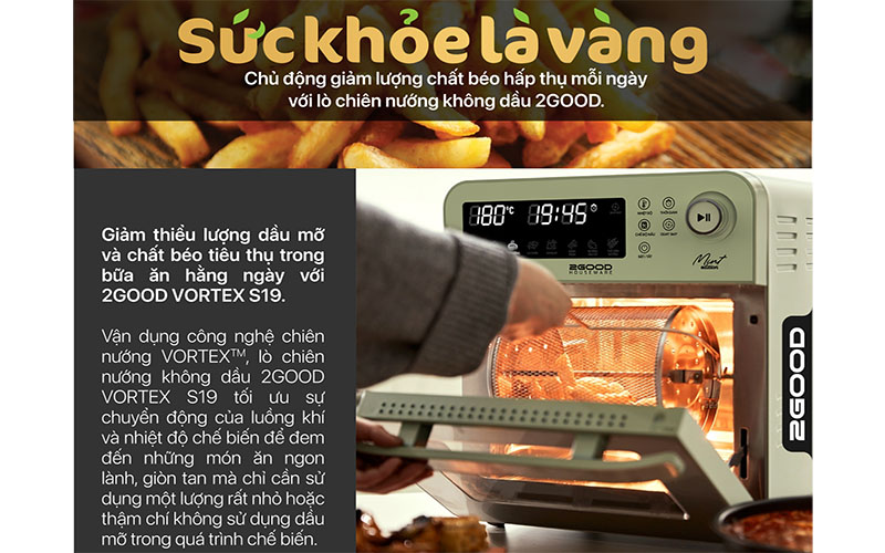 Công nghệ của Nồi chiên không dầu 2GOOD Vortex S19