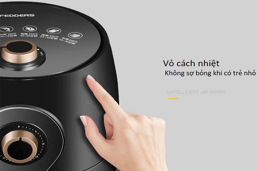 Thiết kế vỏ của Nồi chiên không dầu 6L Fedders ZNC351-2