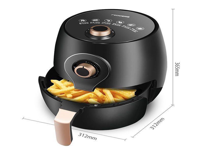 Kích thước của Nồi chiên không dầu 6L Fedders ZNC351-2