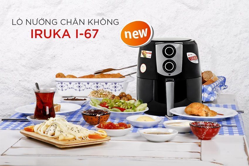 Nồi chiên không dầu 6L Iruka I-67 - Hàng chính hãng