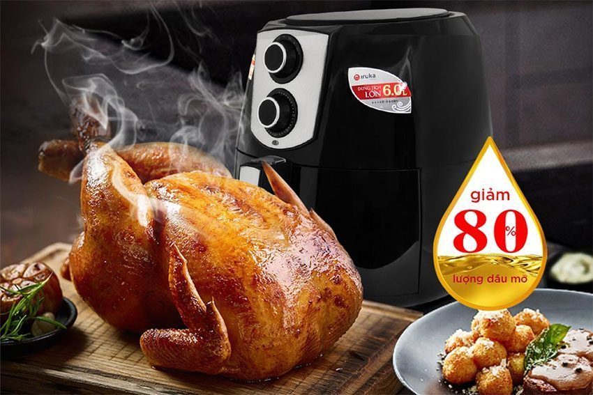 Nồi chiên không dầu 6L Iruka I-67 - Hàng chính hãng