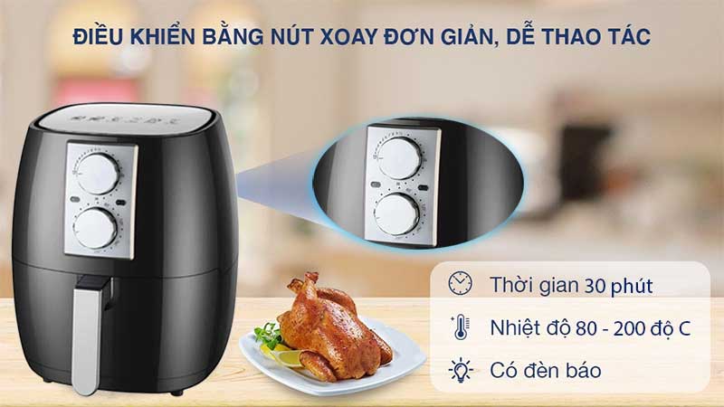 Nồi chiên không dầu Apechome APH-DH208 - Hàng chính hãng