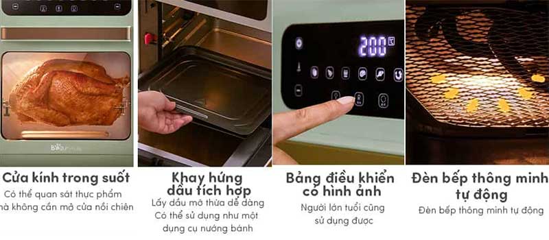 Nồi chiên không dầu Bear QZG-A15V1 - Hàng chính hãng