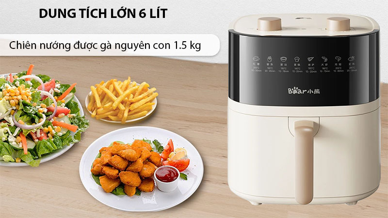 Nồi chiên không dầu Bear QZG-E16E5 - Hàng chính hãng