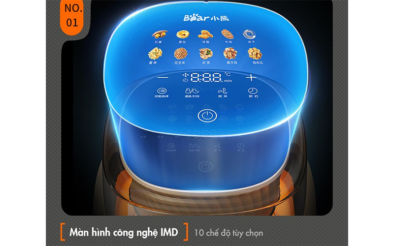 Nồi chiên không dầu Bear QZG-F15G1 - Hàng chính hãng