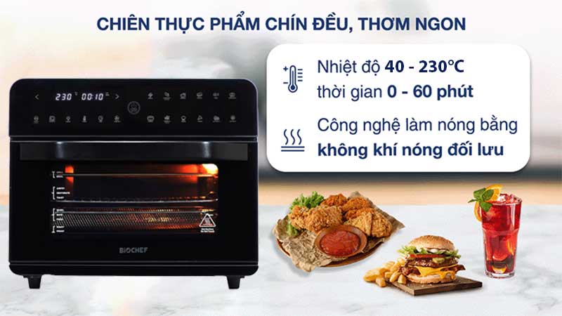 Nồi chiên không dầu Biochef AU25 - Hàng chính hãng