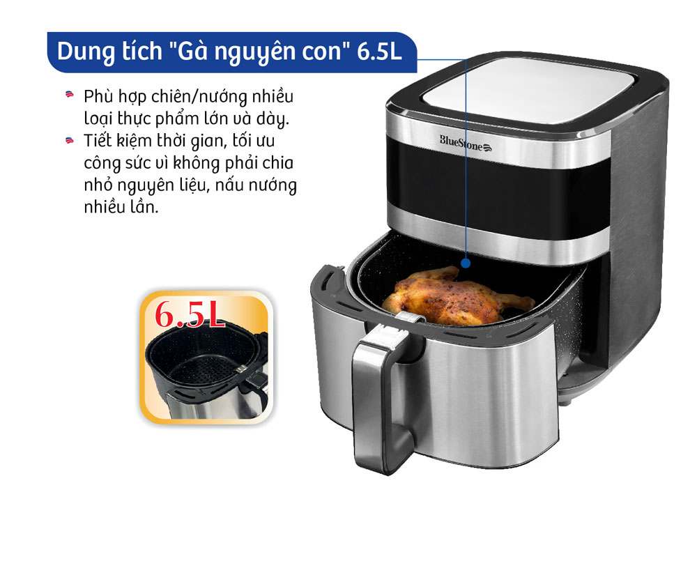 Nồi chiên không dầu Bluestone AFB-5885 - Hàng chính hãng