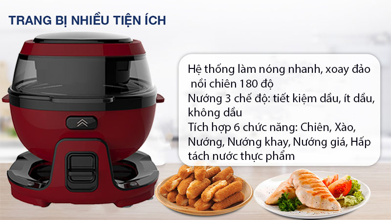 Nồi chiên không dầu Canzy CZ-AF07R - Hàng chính hãng