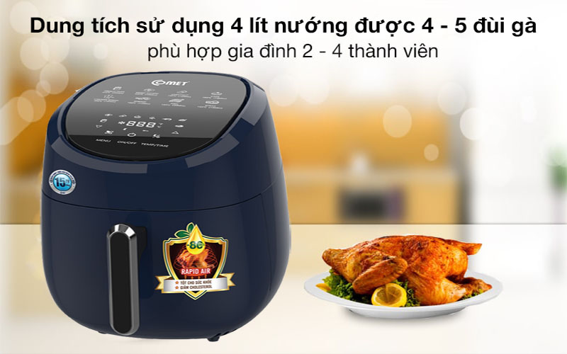 Dung tích của Nồi chiên không dầu Comet CM6838
