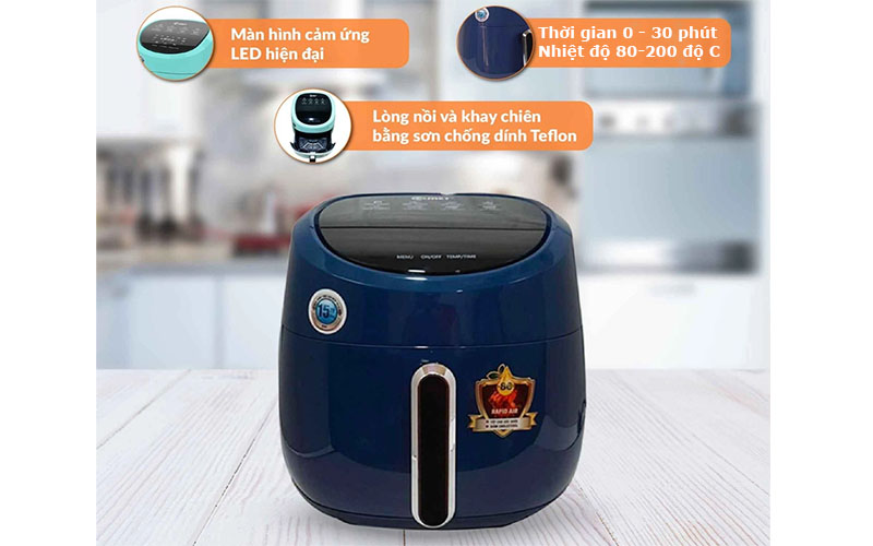 Nhiệt độ và thời gian của Nồi chiên không dầu Comet CM6838