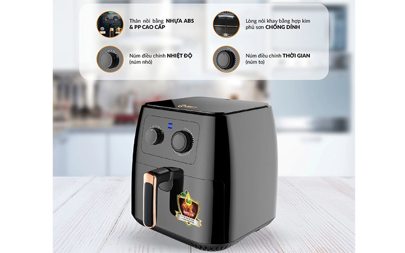 Nồi chiên không dầu Comet CM6856 - Hàng chính hãng