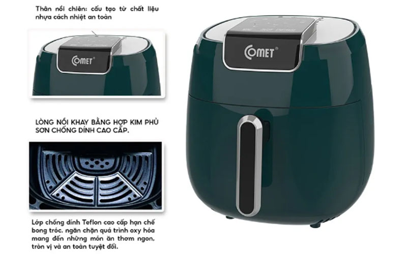 Nồi chiên không dầu Comet CM6858 - Hàng chính hãng