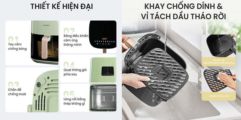 Nồi chiên không dầu Comfee CAD-75PG00A0 - Hàng chính hãng