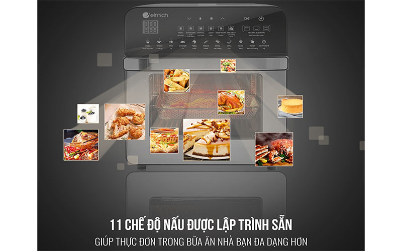 11 chế độ nấu của Lò chiên không dầu Elmich AFE-3950