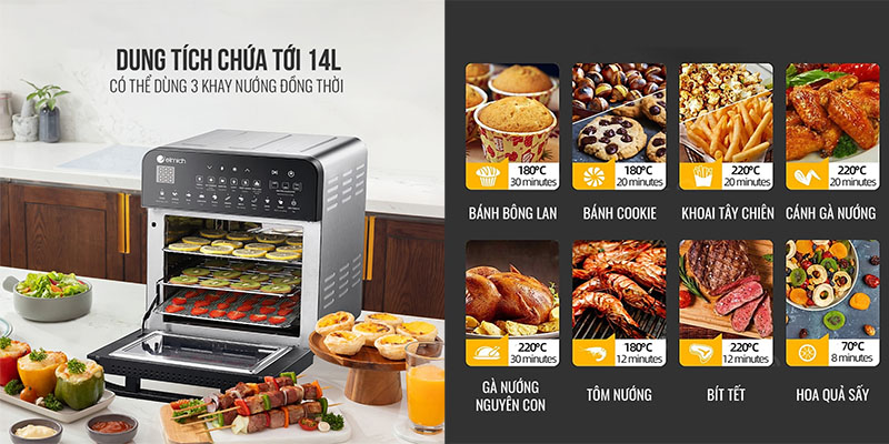 Dung tích của Lò chiên không dầu Elmich AFE-3950