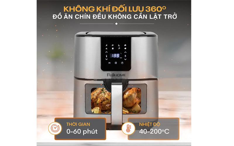 Nồi chiên không dầu Fujihome A10DG - Hàng chính hãng