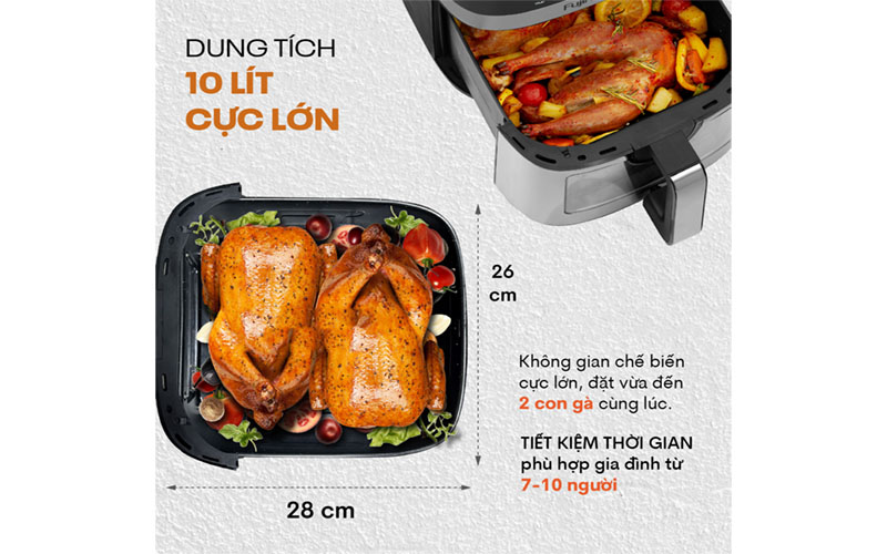 Nồi chiên không dầu Fujihome A10DG2 - Hàng chính hãng