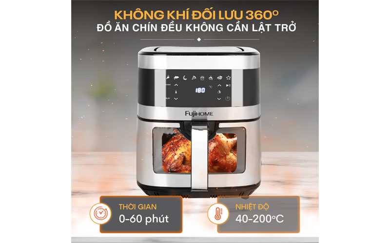 Nồi chiên không dầu Fujihome A10DG2 - Hàng chính hãng