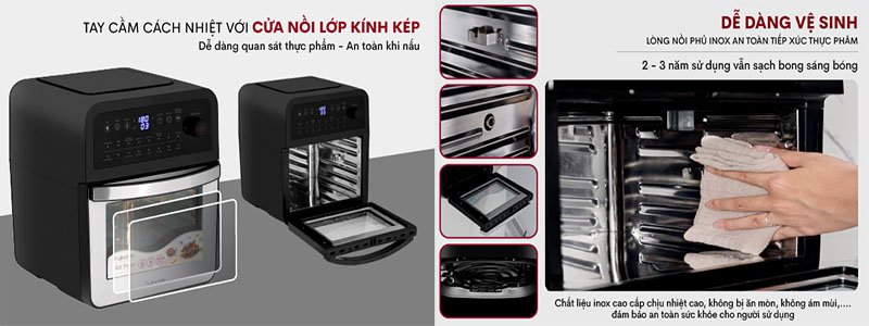 Nồi chiên không dầu Fujihome A12D - Hàng chính hãng